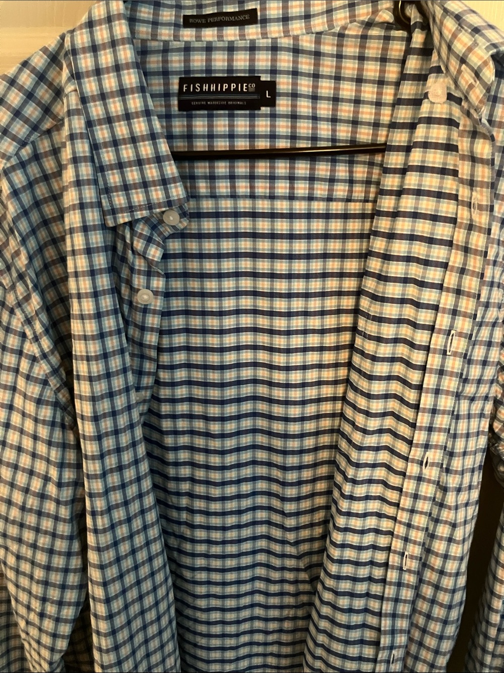 Fish Hippie Blue Plaid Casual Button-Down Shirt
